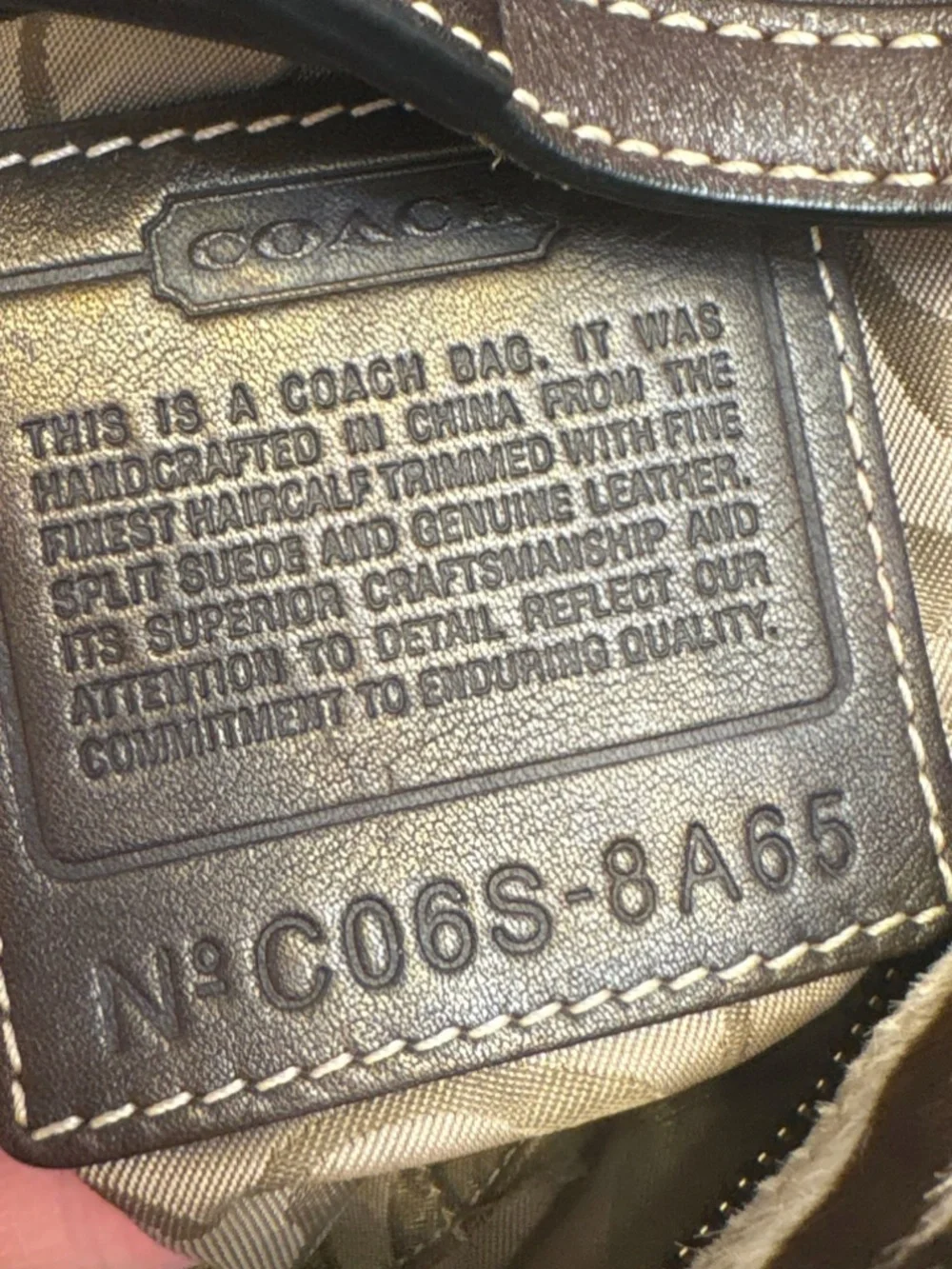 Coach 8A65 rare vintage y2k zebra pony hair shoulder bag